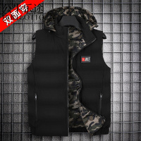 公牛乐途2021马甲男士秋冬季潮牌双面穿羽绒棉背心宽松大码坎肩运动马夹外套男