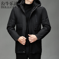 公牛乐途2021冬季男士棉衣外套加厚脱卸帽爸爸装棉袄脱卸内胆保暖棉服中老年