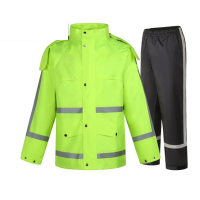户外交巡警雨衣反光雨衣新式男交通警防暴雨雨衣雨裤套装双层全身