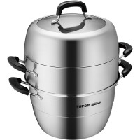 味鲜Ⅱ不串味三层不锈钢复底蒸锅[SZ28E5]