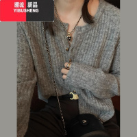 YIBUSHENG针织开衫外套早初2023新款女装春设计感上衣长袖女士毛衣薄款