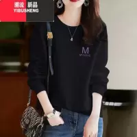 YIBUSHENG无帽薄款卫衣女春秋2023新款设计感小众加绒加厚宽松长袖上衣