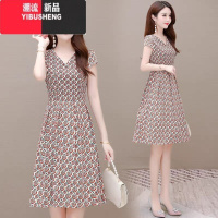 YIBUSHENG[80-180斤]季气质碎花裙子中长款遮肚显瘦洋气小个子连衣裙子
