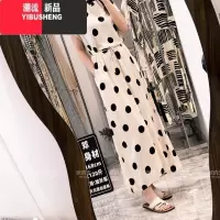 YIBUSHENG棉绸连衣裙法式高级感女时尚碎花人造棉宽松轻薄胖mm中长款裙子
