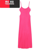 YIBUSHENG纯欲风辣妹吊带连衣裙女季设计感镂空收腰包臀裙长裙子