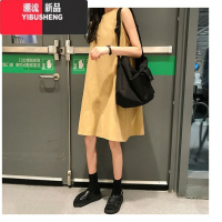 YIBUSHENG大码胖MM连衣裙新款宽松显瘦百搭休闲中长款孕妇裙背心裙