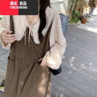 YIBUSHENG大码女装洋气减龄背带连衣裙春季穿搭裙子胖mm遮肚显瘦背心长裙