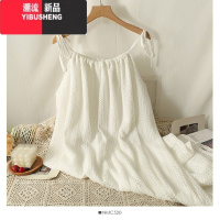 YIBUSHENG法式慵懒风宽松吊带连衣裙女季2024新款气质设计感镂空绑带裙