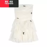 YIBUSHENG法式清纯蛋糕连衣裙2024季新款女装收腰辣妹抹胸高定纱料蓬蓬裙