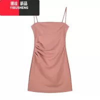 YIBUSHENG茶歇法式气质收腰吊带包臀连衣裙子女2024新款辣妹设计小众短裙