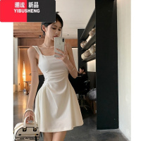 YIBUSHENG法式独特绝美漂亮连衣裙女2024新款收腰显瘦别致甜辣吊带小礼裙