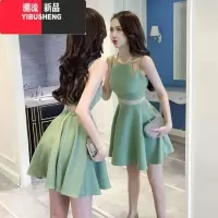 YIBUSHENG女装连衣裙修身韩版ins风吊带新款2024裙子矮个子露背性感夜场