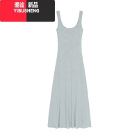 YIBUSHENG薄菏曼波性感吊带裙女装季绿色连衣裙气质显身材长裙度假风裙子