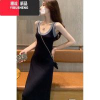 YIBUSHENG纯欲风辣妹无袖针织连衣裙女季新款法式气质时尚显瘦包臀吊带裙
