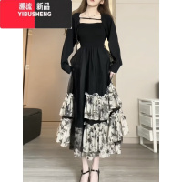 YIBUSHENG国风高级感吊带连衣裙女装2024新款春款长裙子气质修身披肩套装