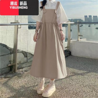 YIBUSHENG日系背带连衣裙少女装2024新款初中高中学生两件套装森系长裙子