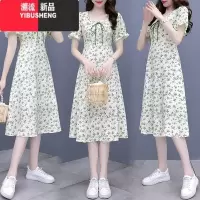 YIBUSHENG碎花连衣裙女季2024新款小个子法式泡泡袖初女裙子仙森系
