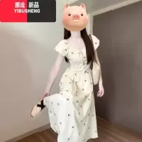 YIBUSHENG法式碎花泡泡袖连衣裙子女季2024年新款小众高级感气质绝美长裙