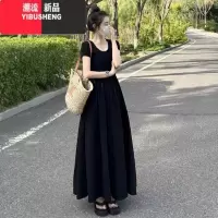 YIBUSHENG赫本风黑色连衣裙女季2024女装新款看法式气质小众显瘦长裙