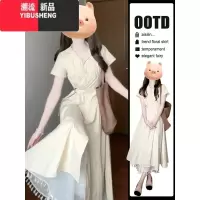 YIBUSHENG法式气质温柔风衬衫连衣裙子女装季2024新款高级感收腰显瘦长裙