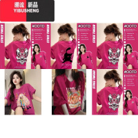 YIBUSHENG2024潮酷街头百搭情侣装男女同款印花短袖T恤ins新款宽松显瘦