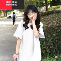 YIBUSHENG宽松oversize短袖t恤季小众美式正肩体恤上衣藏肉女生