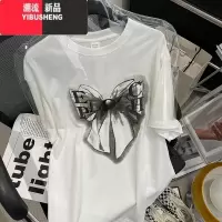 YIBUSHENGt恤220克欧美复古辣妹显瘦女百搭内搭短袖美式上衣打底衫