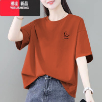 YIBUSHENG短袖t恤女季新款时尚洋气百搭宽松显瘦女装遮肚上衣体恤衫