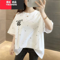 YIBUSHENG季300斤胖mm大码短袖T恤女装230宽松显瘦200加肥加大百搭上衣潮