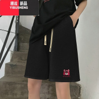 YIBUSHENG2024季新款短裤女大码胖mm宽松阔腿休闲运动裤美式潮牌五分裤子