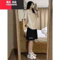 YIBUSHENG黑色美式短裤女款季宽松休闲五分裤2024新款运动阔腿裤子设计感