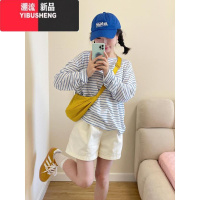 YIBUSHENG松紧腰白色遛弯短裤棉麻季薄款女小个子高腰a字显瘦阔腿休闲裤