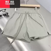 YIBUSHENG大码宽松韩版松紧腰阔腿短裤女季百搭洋气减龄褶皱感运动休闲裤