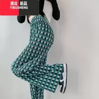 YIBUSHENG肌理感褶皱冰丝阔腿裤女季薄款宽松垂感休闲裤拖地抖抖凉凉裤潮