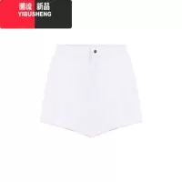 YIBUSHENG白色辣妹高腰修身热裤短裤休闲裤女季小个子性感紧身裤短裤子
