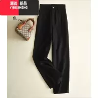 YIBUSHENG亚麻阔腿裤季新款长裤女2024宽松棉麻女裤垂感休闲直筒裤子九分