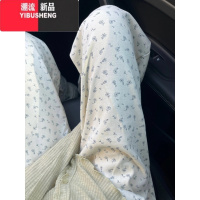 YIBUSHENG日系复古碎花直筒休闲裤女春秋设计感小众小个子高腰垂感阔腿裤潮