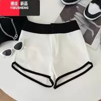 YIBUSHENG辣妹时尚百搭撞色两粒扣高腰显瘦西装短裤阔腿裤休闲裤热裤女季