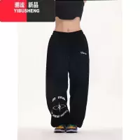 YIBUSHENG街舞潮牌爵士舞裤子jazz美式街头阔腿运动裤女高腰宽松休闲裤