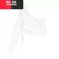 YIBUSHENG美式高街工装休闲裤女季宽松白色阔腿裤子辣妹显瘦低腰拖地长裤