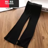 YIBUSHENG特大码300斤胖妹妹冰丝休闲裤女装高腰垂感防蚊裤拖地微喇叭裤2