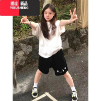 YIBUSHENG黑色短裤女2024新款季外穿小个子运动休闲五分宽松阔腿