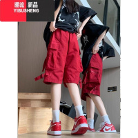 YIBUSHENG工装短裤女学生季新款美式高街复古潮牌宽松阔腿直筒休闲五分裤