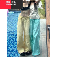 YIBUSHENGAXEF 季多巴胺速干休闲裤女宽松阔腿裤高腰垂感显高显瘦直筒裤
