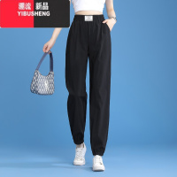 YIBUSHENG冰丝透气速干裤女宽松季薄款运动休闲裤松紧腰跑步灯笼裤束脚裤