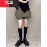 YIBUSHENG大码女装2024年装新款胖MM立体裙裤层次感时尚气质显瘦短裤子潮