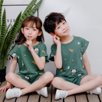 儿童短袖套装男童裤子宝宝女童上衣新款夏装童装睡衣套装威珺