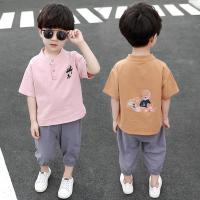 男童夏装棉质套装2021新款小童3岁儿童夏季洋气4童装5男孩帅气潮6威珺