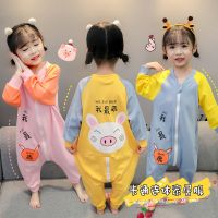 婴儿睡袋春秋男女薄款棉质分腿透气1-3岁宝宝连体衣袋儿童防踢被威珺