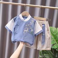 儿童唐装男童夏装宝宝汉服中国风男孩夏季套装民族风薄款古装帅气威珺